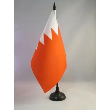 DRAPEAU DE TABLE BAHREÏN 21x14cm - PETIT DRAPEAUX DE BUREAU BAHREÏNIEN 14 x 21 cm