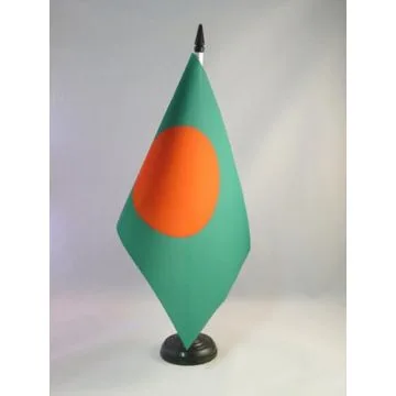 DRAPEAU DE TABLE BANGLADESH 21x14cm - PETIT DRAPEAUX DE BUREAU BANGLADAIS 14 x 21 cm