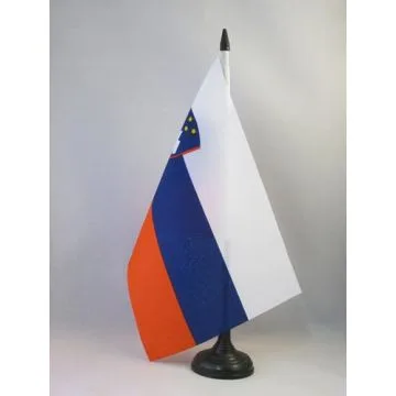 DRAPEAU DE TABLE SLOVÉNIE 21x14cm - PETIT DRAPEAUX DE BUREAU SLOVÈNE 14 x 21 cm