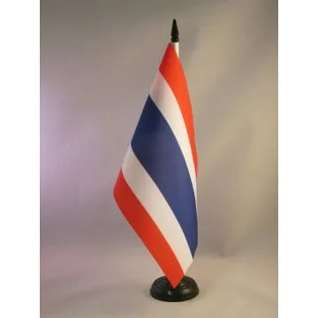 DRAPEAU DE TABLE THAÏLANDE 21x14cm - PETIT DRAPEAUX DE BUREAU THAÏLANDAIS 14 x 21 cm