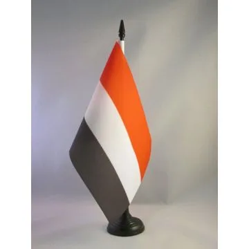 DRAPEAU DE TABLE YÉMEN 21x14cm - PETIT DRAPEAUX DE BUREAU YÉMÉNITE 14 x 21 cm