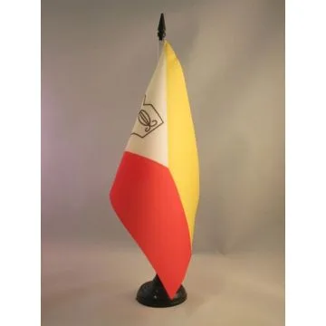 DRAPEAU DE TABLE ILES MARQUISES 21x14cm - PETIT DRAPEAUX DE BUREAU POLYNÉSIEN - FRANCE 14 x 21 cm