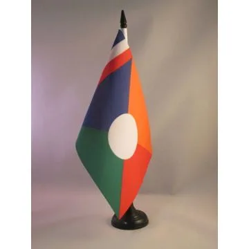 DRAPEAU DE TABLE LA RÉUNION 21x14cm - PETIT DRAPEAUX DE BUREAU RÉUNIONAIS - FRANCE 14 x 21 cm