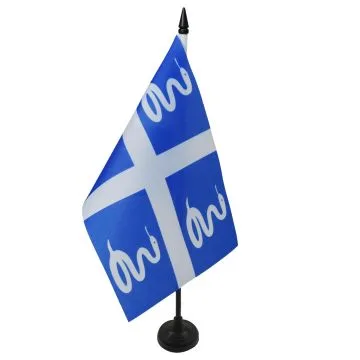 DRAPEAU DE TABLE MARTINIQUE 21x14cm - PETIT DRAPEAUX DE BUREAU MARTINIQUAIS - FRANCE 14 x 21 cm