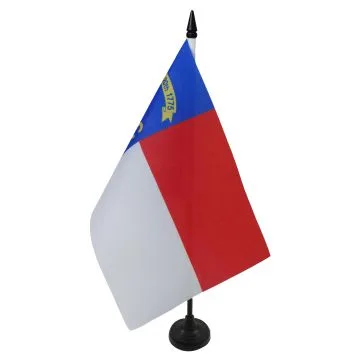 DRAPEAU DE TABLE CAROLINE DU NORD 21x14cm - PETIT DRAPEAUX DE BUREAU ETAT AMÉRICAIN - USA - ETATS-UNIS 14 x 21 cm