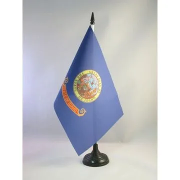 DRAPEAU DE TABLE IDAHO 21x14cm - PETIT DRAPEAUX DE BUREAU ETAT AMÉRICAIN - USA - ETATS-UNIS 14 x 21 cm