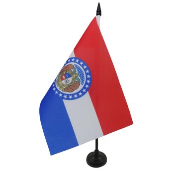 DRAPEAU DE TABLE MISSOURI 21x14cm - PETIT DRAPEAUX DE BUREAU ETAT AMÉRICAIN - USA - ETATS-UNIS 14 x 21 cm