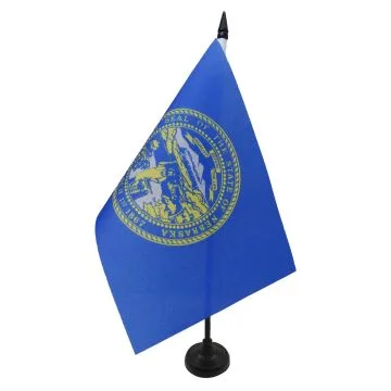 DRAPEAU DE TABLE NEBRASKA 21x14cm - PETIT DRAPEAUX DE BUREAU ETAT AMÉRICAIN - USA - ETATS-UNIS 14 x 21 cm
