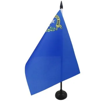 DRAPEAU DE TABLE NEVADA 21x14cm - PETIT DRAPEAUX DE BUREAU ETAT AMÉRICAIN - USA - ETATS-UNIS 14 x 21 cm