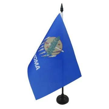DRAPEAU DE TABLE OKLAHOMA 21x14cm - PETIT DRAPEAUX DE BUREAU ETAT AMÉRICAIN - USA - ETATS-UNIS 14 x 21 cm