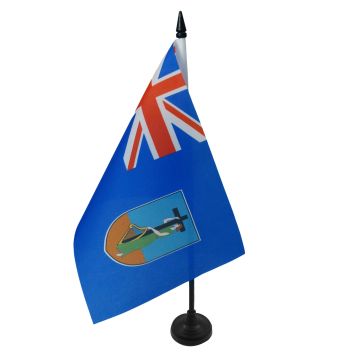 DRAPEAU DE TABLE MONTSERRAT 21x14cm - PETIT DRAPEAUX DE BUREAU ANGLAIS - ROYAUME-UNI 14 x 21 cm