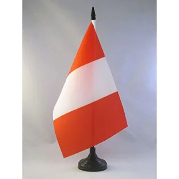 DRAPEAU DE TABLE PÉROU SANS ARMOIRIES 21x14cm - PETIT DRAPEAUX DE BUREAU CIVIL PÉRUVIEN 14 x 21 cm