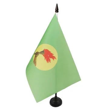 DRAPEAU DE TABLE ZAÏRE 21x14cm - PETIT DRAPEAUX DE BUREAU ZAÏROIS 14 x 21 cm