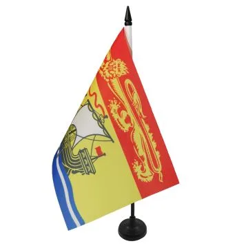 DRAPEAU DE TABLE NOUVEAU-BRUNSWICK 21x14cm - PETIT DRAPEAUX DE BUREAU CANADIEN - CANADA 14 x 21 cm