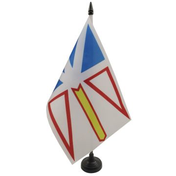 DRAPEAU DE TABLE TERRE-NEUVE-ET-LABRADOR 21x14cm - PETIT DRAPEAUX DE BUREAU CANADIEN - CANADA 14 x 21 cm