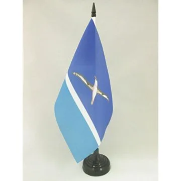DRAPEAU DE TABLE ÎLES MIDWAY 21x14cm - PETIT DRAPEAUX DE BUREAU AMÉRICAIN 14 x 21 cm
