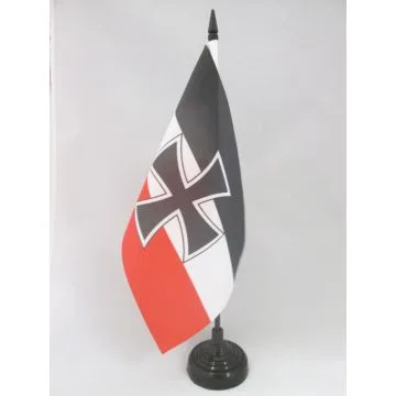 DRAPEAU DE TABLE GERMAN JACK 21x14cm - PETIT DRAPEAUX DE BUREAU ALLEMAGNE DE GUERRE WWII 14 x 21 cm