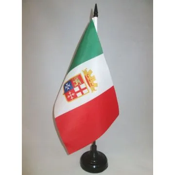 DRAPEAU DE TABLE NAVAL MILITAIRE DE L\'ITALIE 21x14cm - PETIT DRAPEAUX DE BUREAU ITALIEN 14 x 21 cm