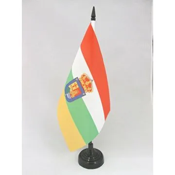 DRAPEAU DE TABLE LA RIOJA 21x14cm - PETIT DRAPEAUX DE BUREAU DE LA RIOJA - ESPAGNE 14 x 21 cm