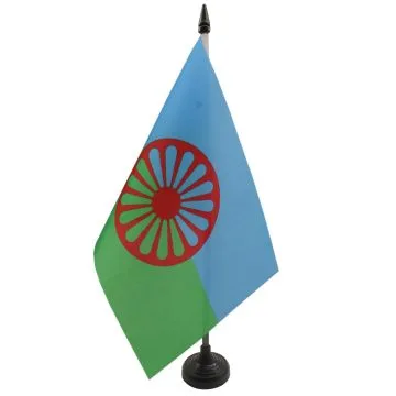 Drapeau de table Gypsi 21x14cm - Achat/Vente Petit drapeau de bureau Rom - Tzigane – gitan - voyageur 14 x 21 cm
