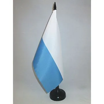 DRAPEAU DE TABLE SAINT MARIN SANS ARMOIRIES 21x14cm - PETIT DRAPEAUX DE BUREAU CIVIL SAINT-MARINAIS 14 x 21 cm