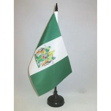 DRAPEAU DE TABLE RHODÉSIE 21x14cm - PETIT DRAPEAUX DE BUREAU ZIMBABWE 14 x 21 cm