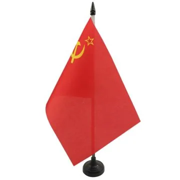 DRAPEAU DE TABLE URSS 21x14cm - PETIT DRAPEAUX 14 x 21 cm COMMUNISTE - RUSSIE - Bureau