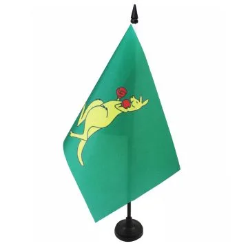 DRAPEAU DE TABLE BOXING KANGOUROU 21x14cm - PETIT DRAPEAUX DE BUREAU BOXING KANGAROO - AUSTRALIE 14 x 21 cm