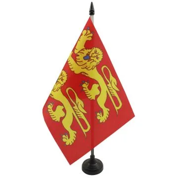 DRAPEAU DE TABLE BASSE-NORMANDIE 21x14cm - PETIT DRAPEAUX 14 x 21 cm BAS-NORMAND - FRANCE - Bureau
