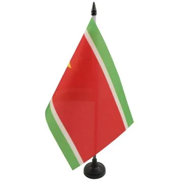 DRAPEAU DE TABLE GUADELOUPE INDÉPENDANT 21x14cm - PETIT DRAPEAUX DE BUREAU GUADELOUPÉEN INDÉPENDANTISTE 14 x 21 cm