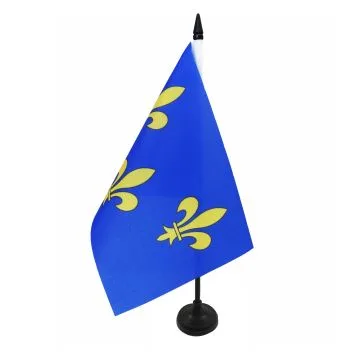 DRAPEAU DE TABLE ILE-DE-FRANCE 21x14cm - PETIT DRAPEAUX 14 x 21 cm FRANCILIEN - FRANCE - Bureau