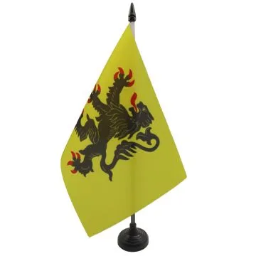 DRAPEAU DE TABLE NORD-PAS-DE-CALAIS 21x14cm - PETIT DRAPEAUX 14 x 21 cm NORD-PAS-DE-CALAISIEN - FRANCE - Bureau