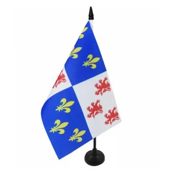 DRAPEAU DE TABLE PICARDIE 21x14cm - PETIT DRAPEAUX 14 x 21 cm PICARD - FRANCE - Bureau