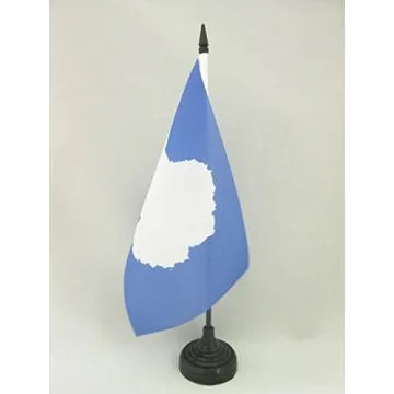 DRAPEAU DE TABLE ANTARTIQUE 21x14cm - PETIT DRAPEAUX DE BUREAU ANTARTIQUE 14 x 21 cm