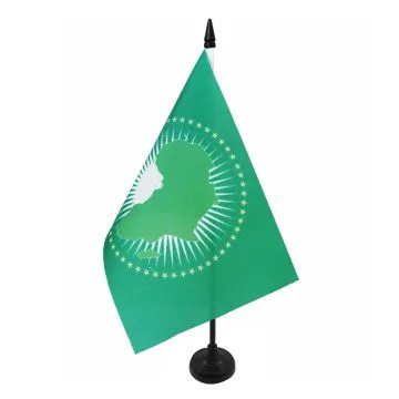 DRAPEAU DE TABLE UNION AFRICAINE 21x14cm - PETIT DRAPEAUX DE BUREAU AFRICAIN 14 x 21 cm