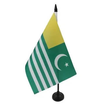 DRAPEAU DE TABLE AMSTERDAM 21x14cm - PETIT DRAPEAUX DE BUREAU HOLLANDAIS - PAYS-BAS 14 x 21 cm