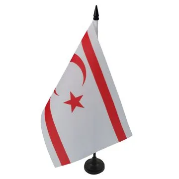 DRAPEAU DE TABLE FLEUR DE LYS BLANC ET OR 21x14cm - PETIT DRAPEAUX DE BUREAU ROYAL FRANÇAIS 14 x 21 cm