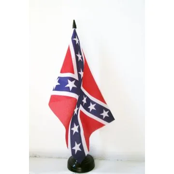 DRAPEAU DE TABLE SUDISTE 21x14cm - PETIT DRAPEAUX 14 x 21 cm REBEL - USA CONFÉDÉRÉ - Bureau