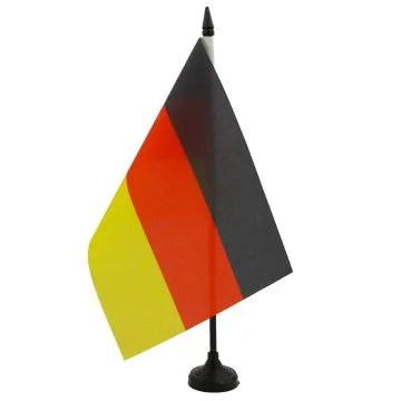 DRAPEAU DE TABLE ALLEMAGNE 21x14cm - PETIT DRAPEAUX DE BUREAU ALLEMAND 14 x 21 cm