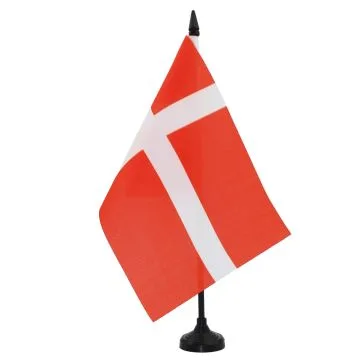 DRAPEAU DE TABLE DANEMARK 21x14cm - PETIT DRAPEAUX DE BUREAU DANOIS 14 x 21 cm