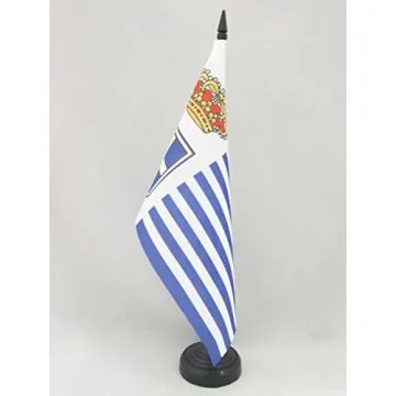 DRAPEAU DE TABLE SEBORGA 21x14cm - PETIT DRAPEAUX DE BUREAU ITALIEN - ITALIE 14 x 21 cm