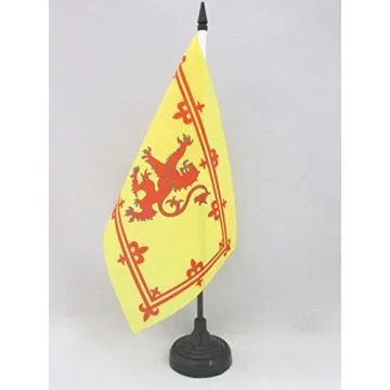 DRAPEAU DE TABLE ECOSSE ROYAL 21x14cm - PETIT DRAPEAUX DE BUREAU ÉCOSSAIS 14 x 21 cm