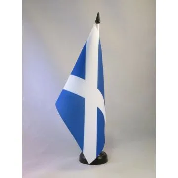 DRAPEAU DE TABLE ECOSSE 21x14cm - PETIT DRAPEAUX DE BUREAU ÉCOSSAIS 14 x 21 cm