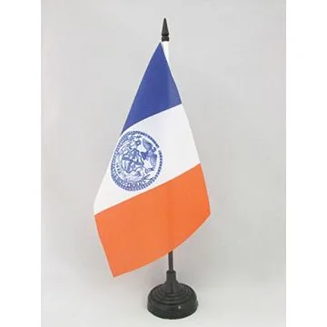 DRAPEAU DE TABLE NEW YORK CITY 21x14cm - PETIT DRAPEAUX DE BUREAU AMÉRAIN - USA 14 x 21 cm