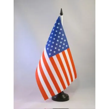 DRAPEAU DE TABLE ETATS-UNIS 21x14cm - PETIT DRAPEAUX DE BUREAU AMÉRICAIN - USA 14 x 21 cm