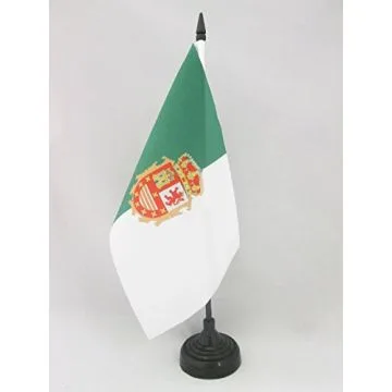 DRAPEAU DE TABLE FUERTEVENTURA 21x14cm - PETIT DRAPEAUX DE BUREAU DE FUERTEVENTURA - ILES CANARIES 14 x 21 cm