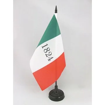 DRAPEAU DE TABLE ALAMO 1824 21x14cm - PETIT DRAPEAUX DE BUREAU AMÉRICAIN - USA - ETATS-UNIS 14 x 21 cm