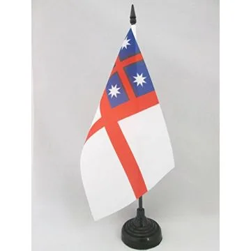 DRAPEAU DE TABLE CONFÉDÉRATION DES TRIBUS UNIES DE NOUVELLE-ZÉLANDE 21x14cm - PETIT DRAPEAUX DE BUREAU NÉO-ZÉLANDAIS 14 x 21 cm
