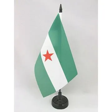 DRAPEAU DE TABLE ANDALOUSIE ARBONAIDA 21x14cm - PETIT DRAPEAUX DE BUREAU ANDALOUS INDÉPENDENTISTE 14 x 21 cm