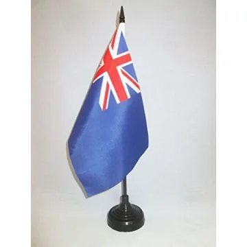 DRAPEAU DE TABLE BLUE ENSIGN BRITANNIQUE 21x14cm - PETIT DRAPEAUX DE BUREAU UK - ROYAUME-UNI 14 x 21 cm